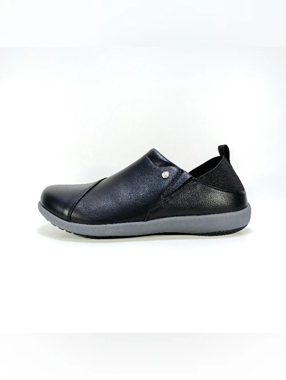 Spenco Brooklyn Convertible Womens 7.5 Black Faux Leather Loafers
